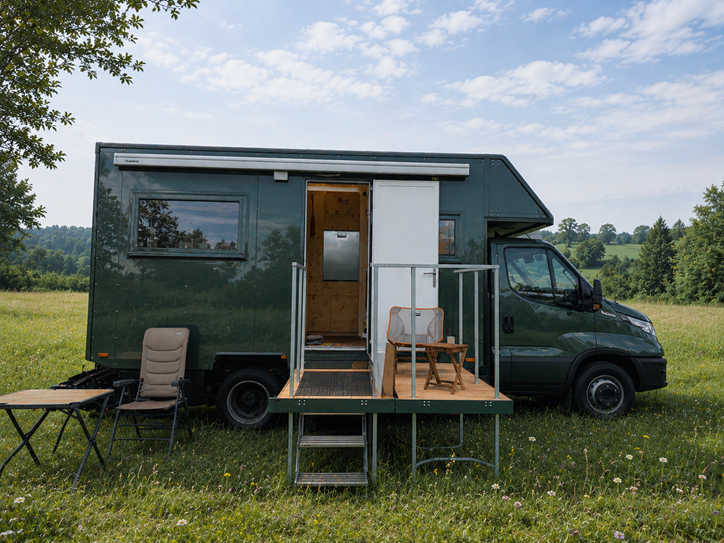 Iveco Daily 4x2 Fernreisemobil mit Kabine aus Natürlichen Materialien 