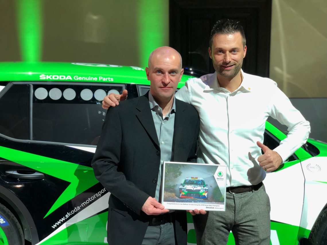 Ivan Ballinari gewinnt die Schweizer Rallye-Meisterschaft auf dem Skoda Fabia R5